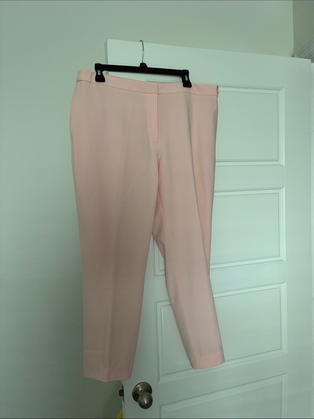 Calvin Klein Cropped Tailored Pants in Pale Pink